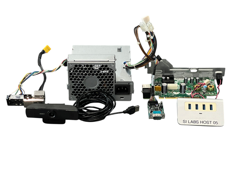 Load image into Gallery viewer, (Lot of) Misc PC Components Power Supply / USB Hub / PCI-E Riser Card / Camera