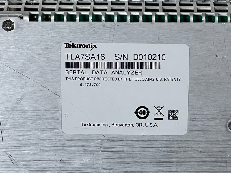 Load image into Gallery viewer, Tektronix TLA7SA16 Serial Data Analyzer + P67SA08S Slot Interposer Probe