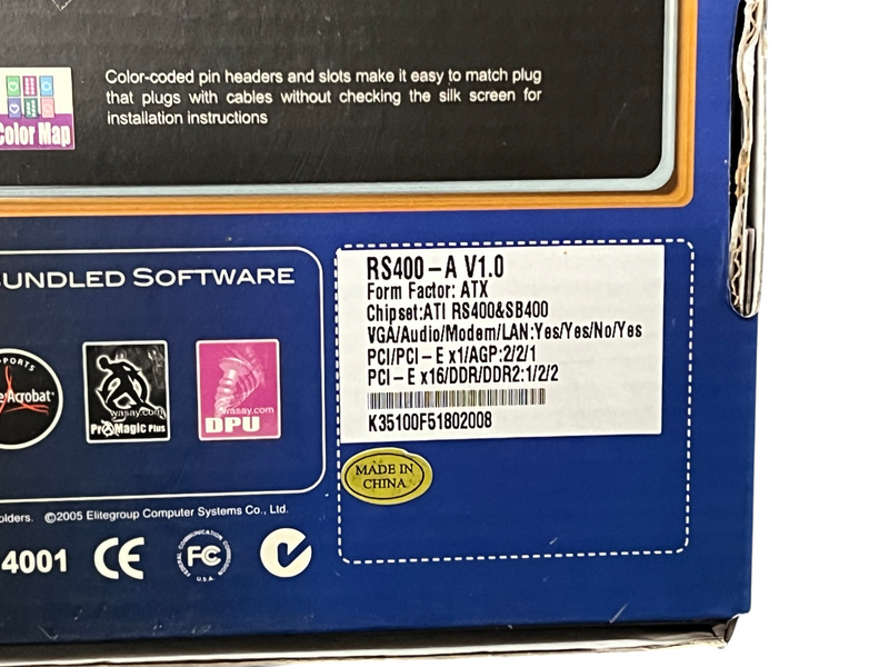 Load image into Gallery viewer, ECS Elitegroup RS400-A Desktop Motherboard NEW