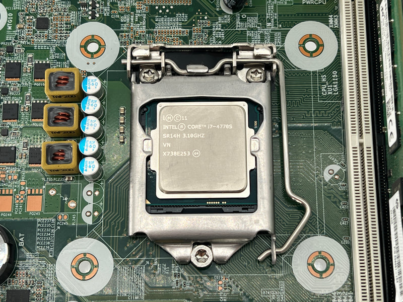Load image into Gallery viewer, HP 748493-001 Motherboard + Intel Core i7-4770s + x2 Micron 8GB RAM + Heat Sink