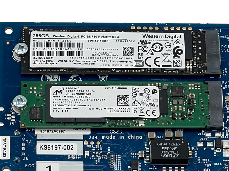 Load image into Gallery viewer, Intel Thundercat3 SSD Test Board + Western Digital 256GB SSD + Micron 512GB SSD