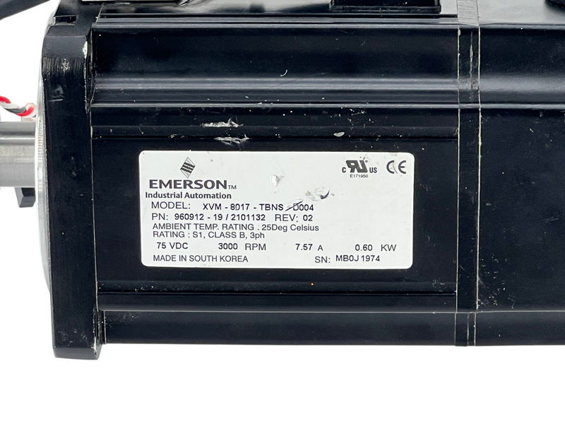 Load image into Gallery viewer, Emerson XVM-8017-TBNS-D004 Servo Motor 960912-19