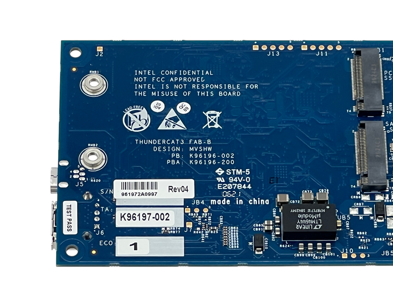 Load image into Gallery viewer, Intel Thundercat3 SSD Test Board + Western Digital 256GB SSD + Micron 512GB SSD