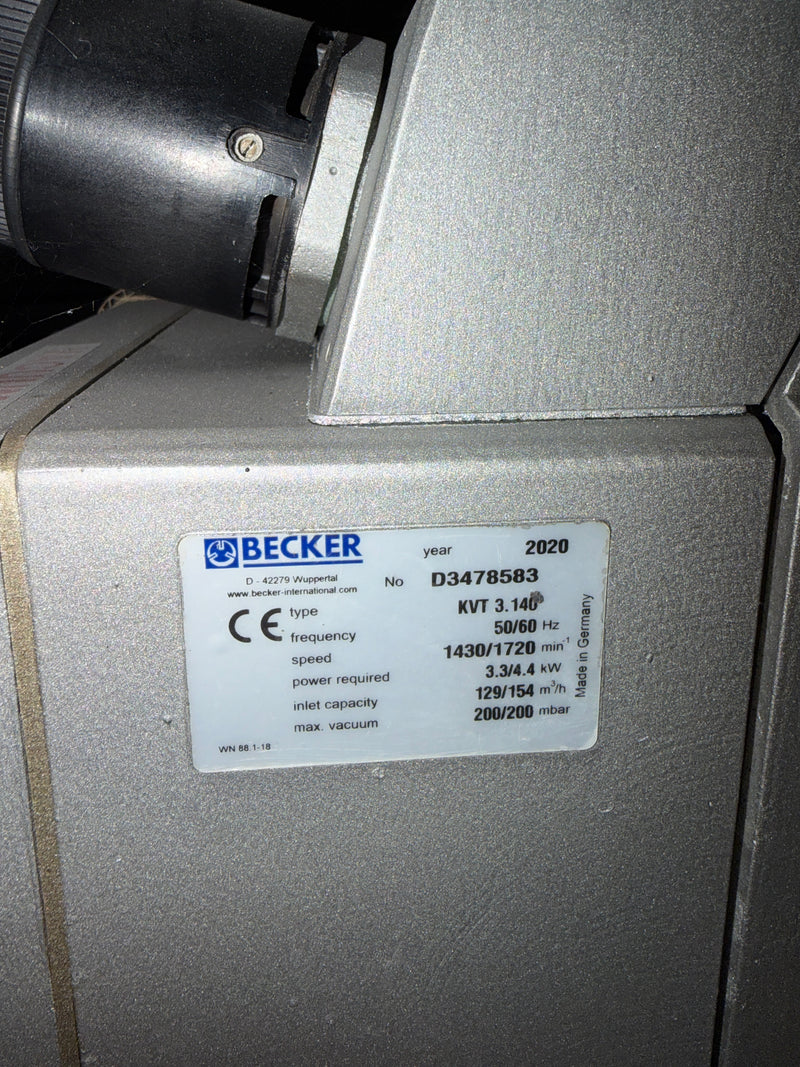Load image into Gallery viewer, Becker KVT 3.140 Oil-Less Rotary Vane Vacuum Pump 91 CFM 7.5HP 3-Phase 2020