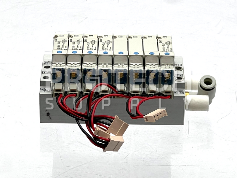 Load image into Gallery viewer, (Assy of 8) SMC VQZ1151-5L01 Solenoid Valve + Mount Base GUARANTEED