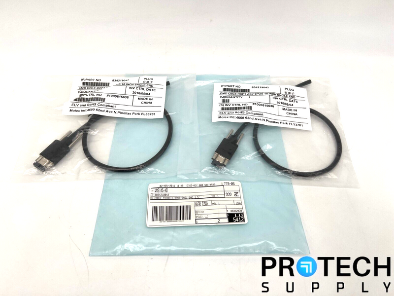 Load image into Gallery viewer, 2/Pk Molex D-Sub Cable Assembly D-Type WM2145-ND NEW with WARRANTY