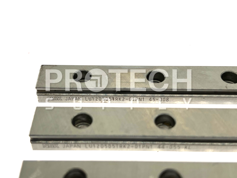 Load image into Gallery viewer, (Lot of 3) NSK JU120505TRK2-01PN1 Linear Guide Rail + LU12-1 Blocks w/ WARRANTY