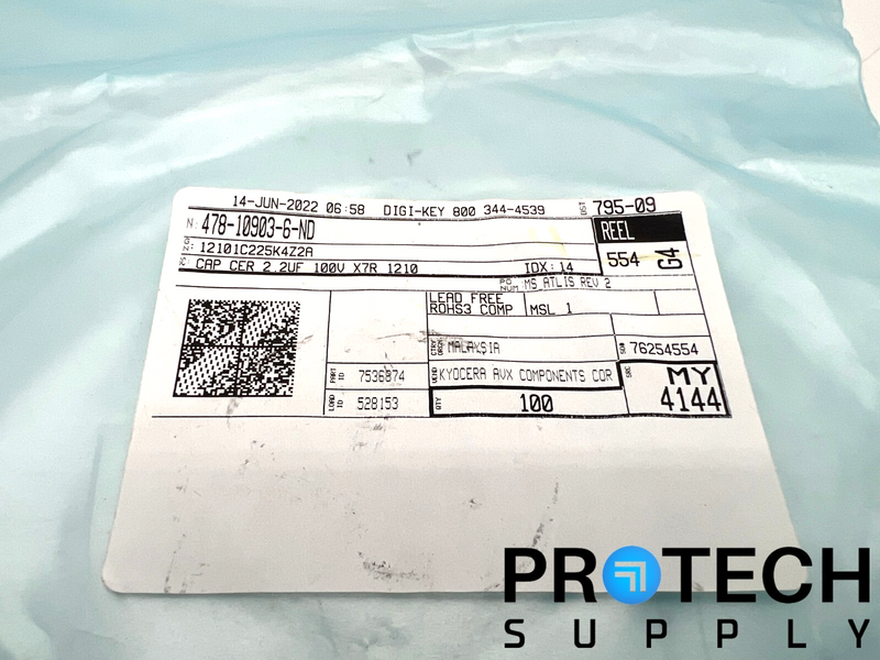 Load image into Gallery viewer, 100/Pk KYOCERA AVX 12101C225K4Z2A 100V Ceramic Capacitor NEW with WARRANTY