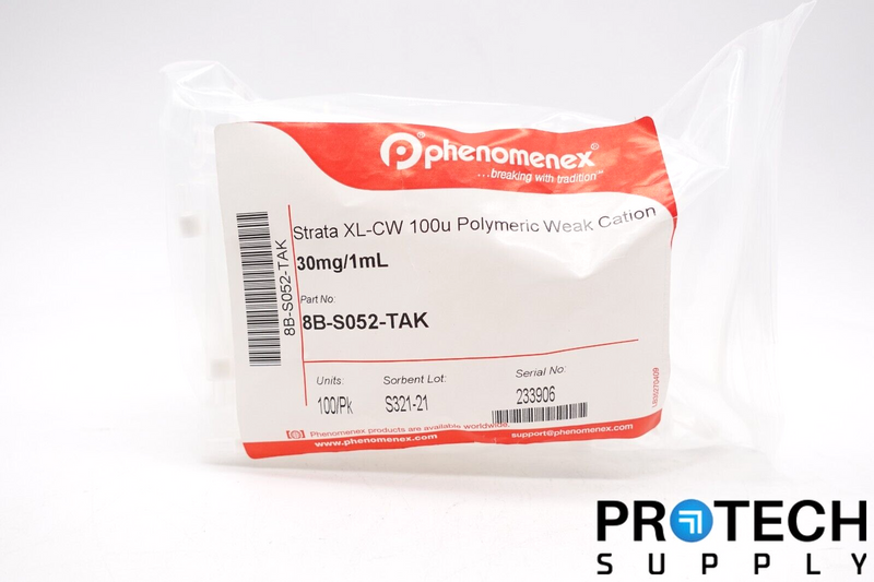 Load image into Gallery viewer, (100/Pk) Strata XL-CW 100µm Polymeric Weak Cation 30mg/1mL Tubes NEW