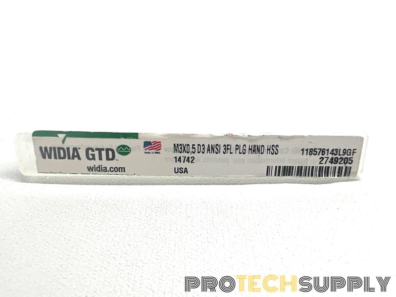 Load image into Gallery viewer, Widia Gtd 14742 Straight Flute Hand Tap M3-0.50 3 Flutes UNC with WARRANTY