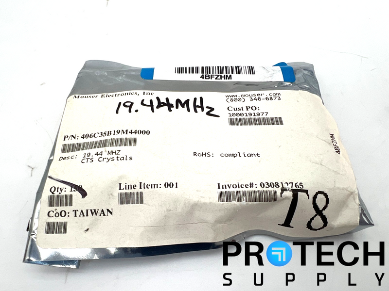 Load image into Gallery viewer, (150/Pk) CTS Electronic 406C35B19M44000 Crystal 19.44MHz 40Ohms NEW w/ WARRANTY