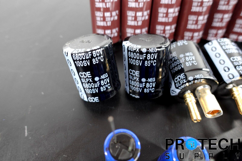 Load image into Gallery viewer, Lot of Various Capacitors Nichicon 6800uF + 1000uF + 220uf + 150uF