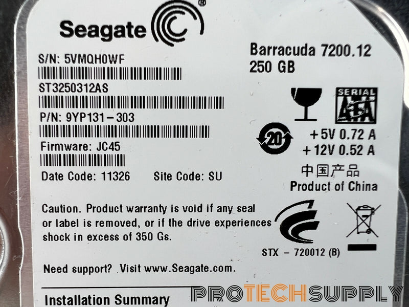 Load image into Gallery viewer, Seagate Barracuda 250GB 3.5" SATA III Internal HDD 9YP131-303 with WARRANTY