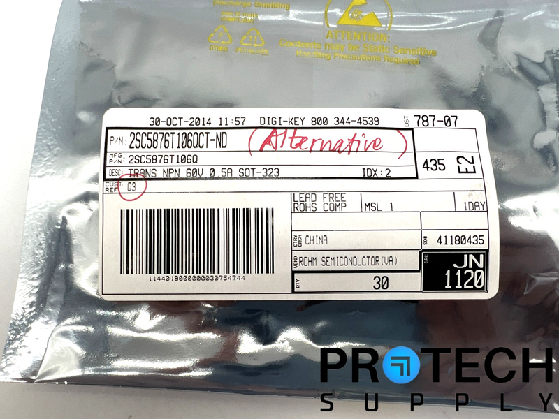 Load image into Gallery viewer, (30/Pk) Rohm Semiconductor 2SC5876T106Q Transistor 50V 500mA NEW with WARRANTY