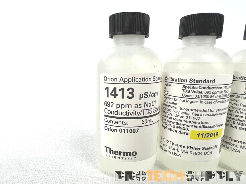 Load image into Gallery viewer, NEW 5x60 mL Bottle Thermo Scientific 011007 1413µS/cm Conductivity/TDS Standard