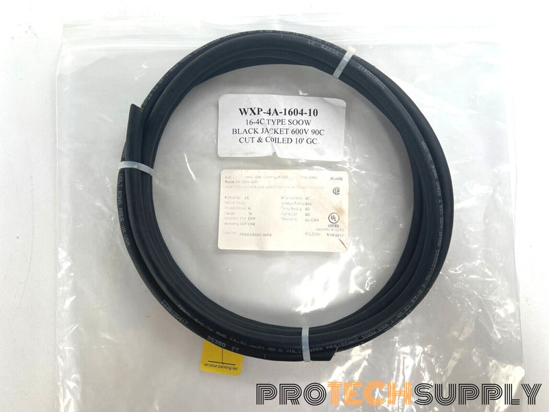 Load image into Gallery viewer, NEW Carol WXP-4A-1604-10 10ft 16-4C Type SOOW Cut & Coiled Cable with WARRANTY