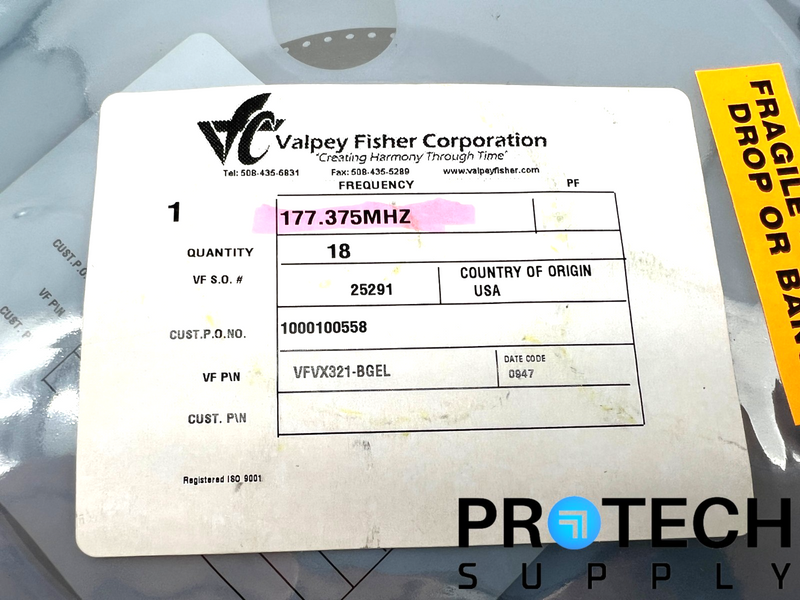 Load image into Gallery viewer, (218/Pk) Valpey Fisher VFVX321-BGEL-177.375 Crystal 177.375MHz NEW with WARRANTY