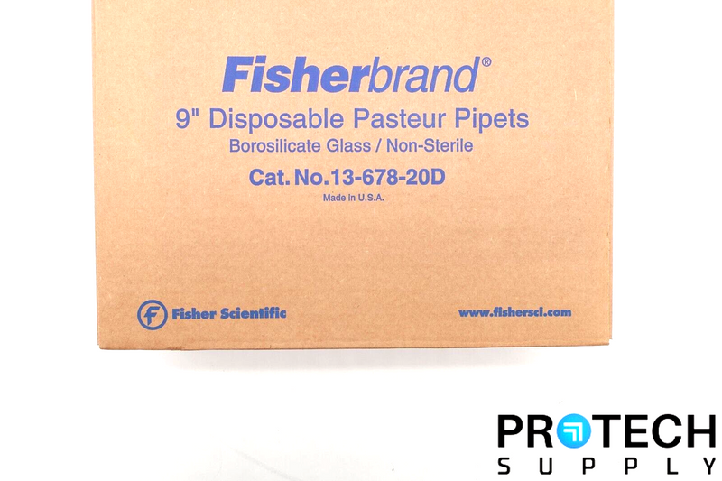 Load image into Gallery viewer, Box of FisherBrand 13-678-20D 9" Disposable Pasteur Pipets Glass NEW w/ WARRANTY