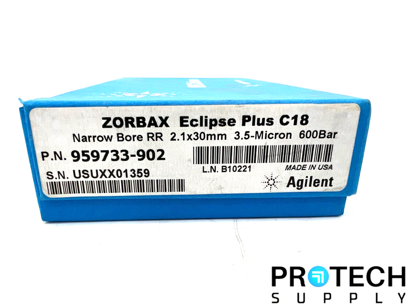 Load image into Gallery viewer, Agilent Column Eclipse Plus C18 2.1x30mm 3.5-Micron 600Bar NEW SEALED
