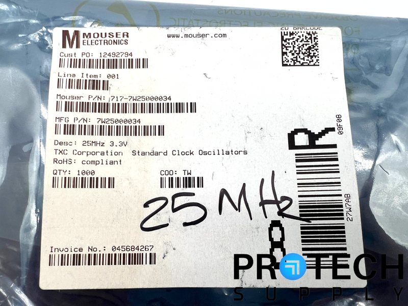 Load image into Gallery viewer, (1090/Pk) TXC 7W25000034 Standard Clock Oscillator 25MHz 3.3V NEW with WARRANTY