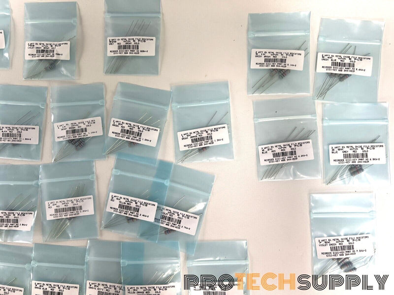 Load image into Gallery viewer, NEW Lot of 51 Bags of Various Metal Oxide Film Resistors 62-7.5k Ohm w/ WARRANTY