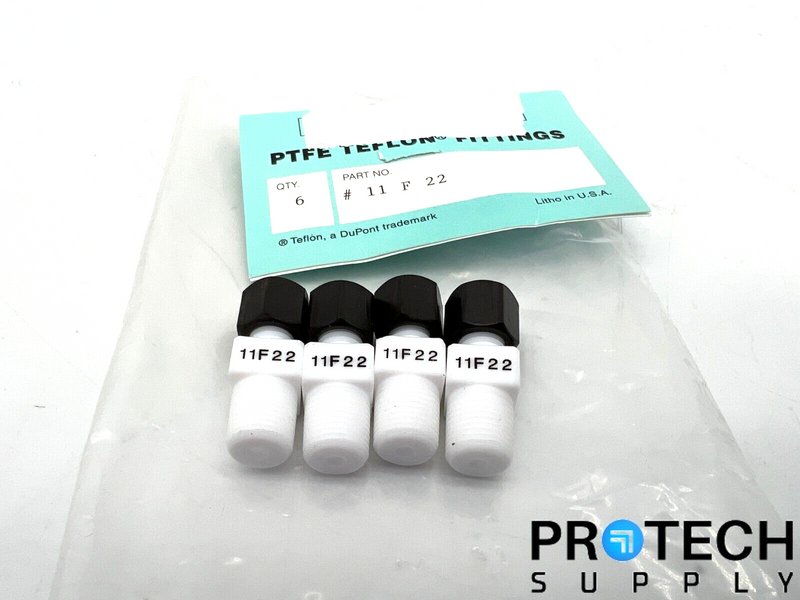 Load image into Gallery viewer, Lot of 8 PlasmaTech PTFE Telfon Fittings 11F22 & 13F22