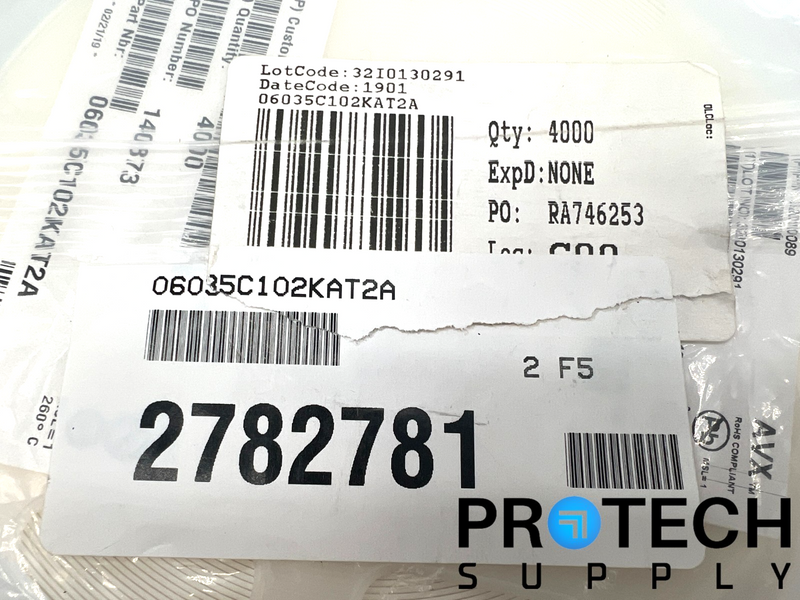 Load image into Gallery viewer, (4000/Pk) Kyocera AVX 06035C102KAT2A-62 Ceramic Capacitor NEW with WARRANTY