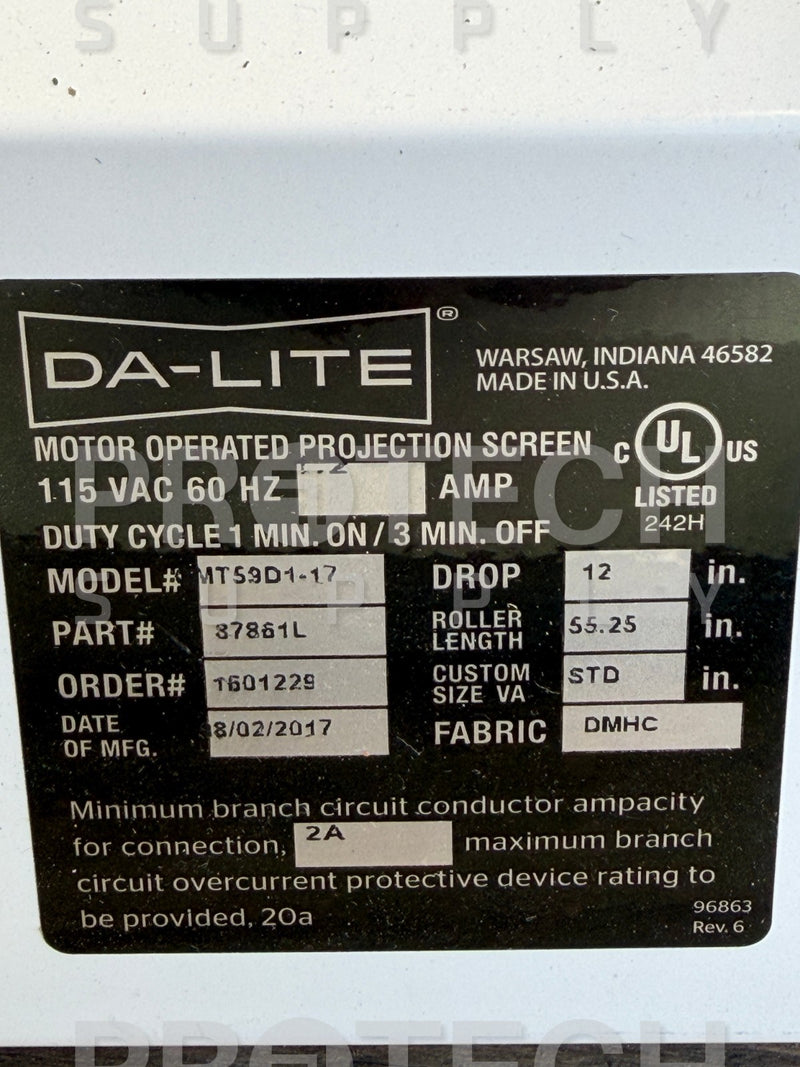 Load image into Gallery viewer, Da-Lite MT59D1-17 Motor Operated Projection Screen approx 150" wide