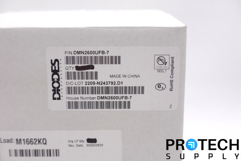 Load image into Gallery viewer, (3000/Reel) Diodes Inc DMN2600UFB-7 MOSFET N-CH 25V 1.3A 3DFN NEW w/ WARRANTY