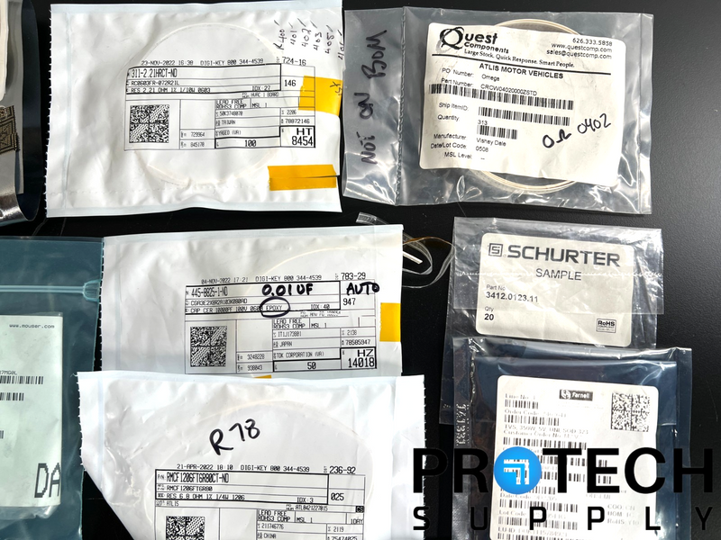 Load image into Gallery viewer, (Lot of Misc.) Capacitors / Resistors / Crystal / Sensors / Regulators / Chips