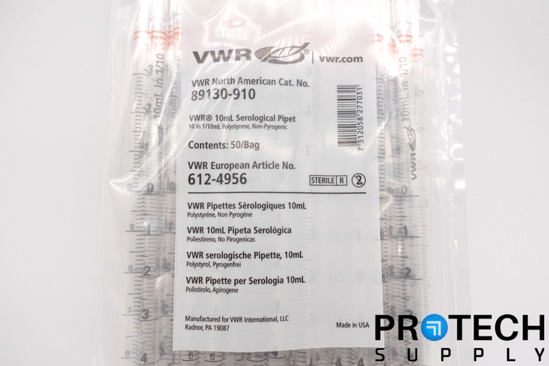 Load image into Gallery viewer, (50/Pk) VWR 89130-910 10mL Serological Pipet NEW