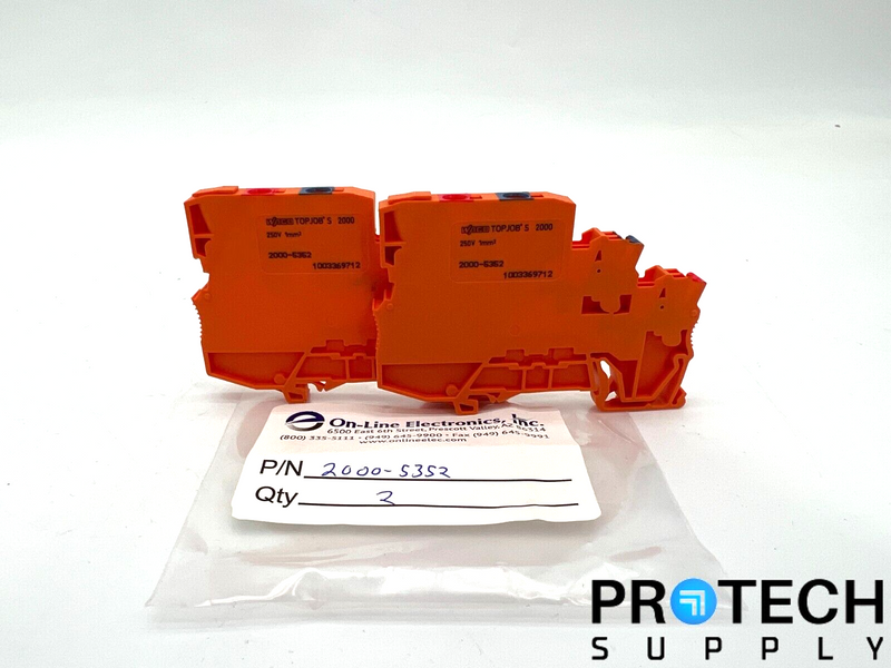 Load image into Gallery viewer, 2/Pk WAGO 2000-5352 Terminal Block Connector 8 Position NEW with WARRANTY