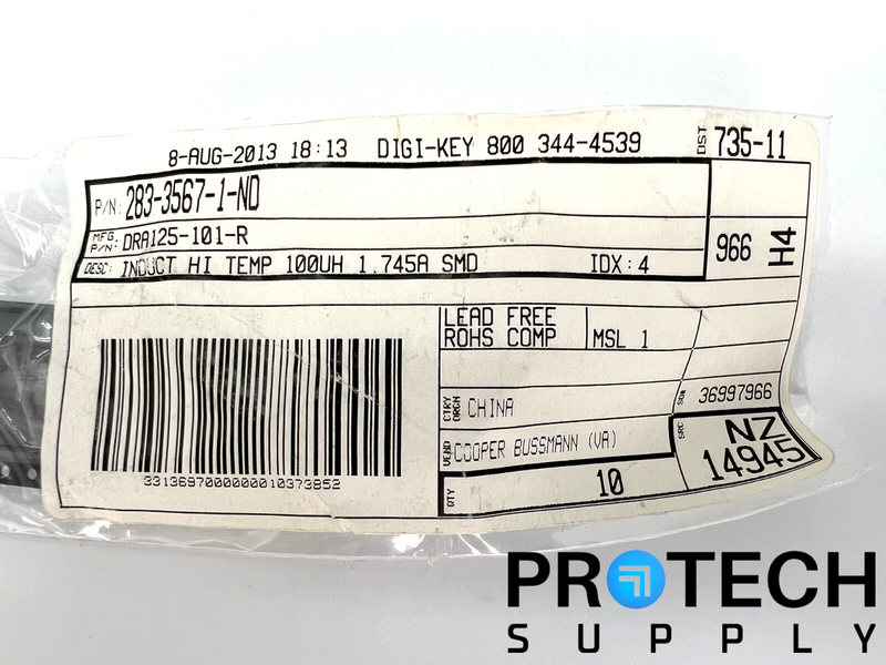 Load image into Gallery viewer, (10/Pk) Electronics Division DRA125-101-R Shielded Inductor NEW with WARRANTY