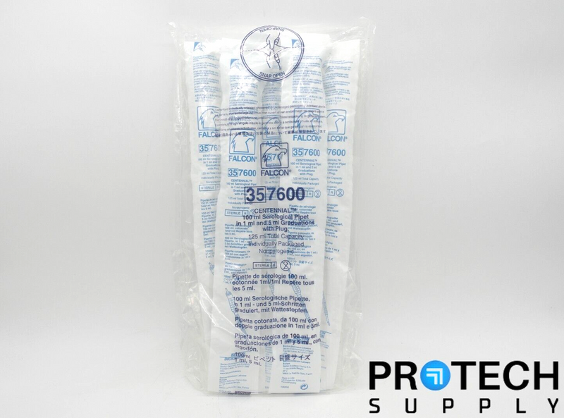 Load image into Gallery viewer, (5/Pk) Falcon 357600 100 mL Serological Pipet 1.0 Increments NEW