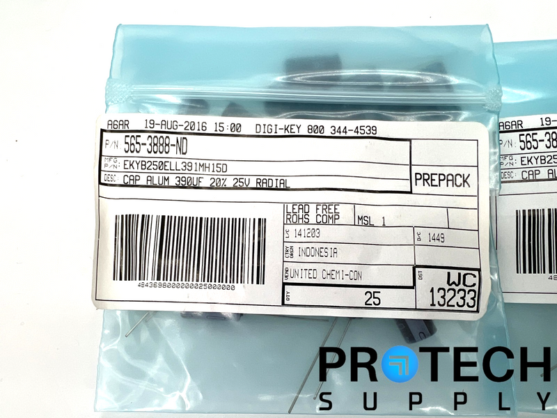 Load image into Gallery viewer, (100/Pk) Chemi-Con EKYB250ELL391MH15D Electrolytic Capacitors NEW with WARRANTY