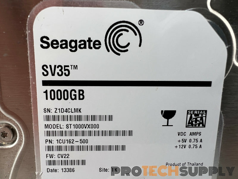Load image into Gallery viewer, Seagate SV35 1TB 3.5" SATA III Desktop HDD 1CU162-500 with WARRANTY