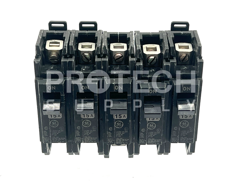 Load image into Gallery viewer, (Lot of 5) GE 15 A 1-Pole Circuit Breaker with WARRANTY