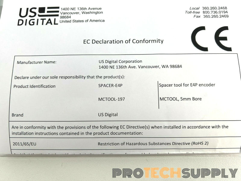 Load image into Gallery viewer, NEW (Set of 96) US Digital E4P-300-197-N-S-H-M-B Spacer Tool for E4P Encoder