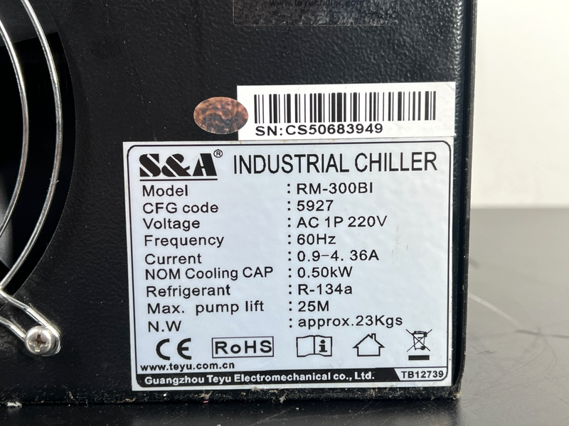 Load image into Gallery viewer, S&A RM-300BI Laser Cooling Chiller with WARRANTY