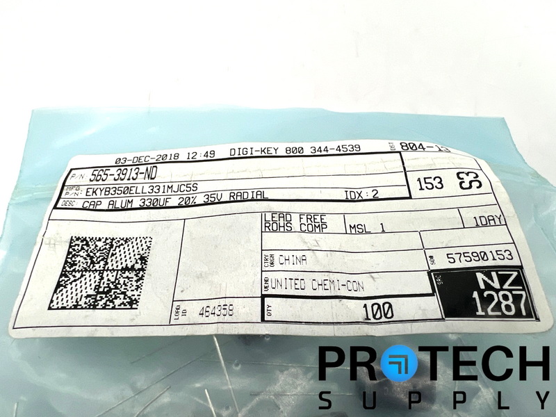 Load image into Gallery viewer, (Pack of 100) Chemi-Con EKYB350ELL331MJC5S Aluminum Capacitor NEW with WARRANTY