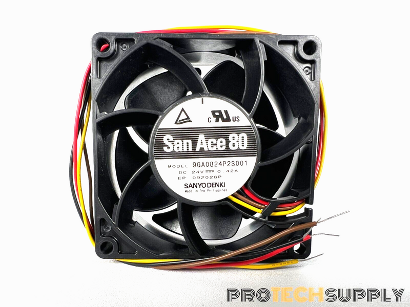Load image into Gallery viewer, Sanyo Denki 80x80mm San Ace 80 Cooling Fan 4-Wire 9GA0824P2S001 with WARRANTY