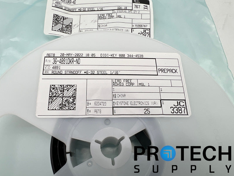 Load image into Gallery viewer, 25/Pk Keystone Electronics 4891 Round Standoff Threaded #6-32 NEW