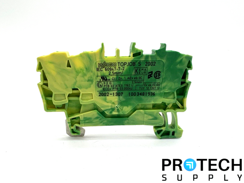 Load image into Gallery viewer, 11/Pk WAGO 2002-1307 Terminal Block Connector 3 Position Ground NEW w/ WARRANTY