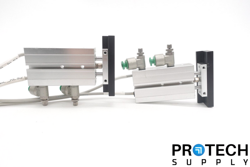 Load image into Gallery viewer, 2x SMC CXSM6-20-XB9 Dual Rod Guided Cylinder + Connection Cables with WARRANTY