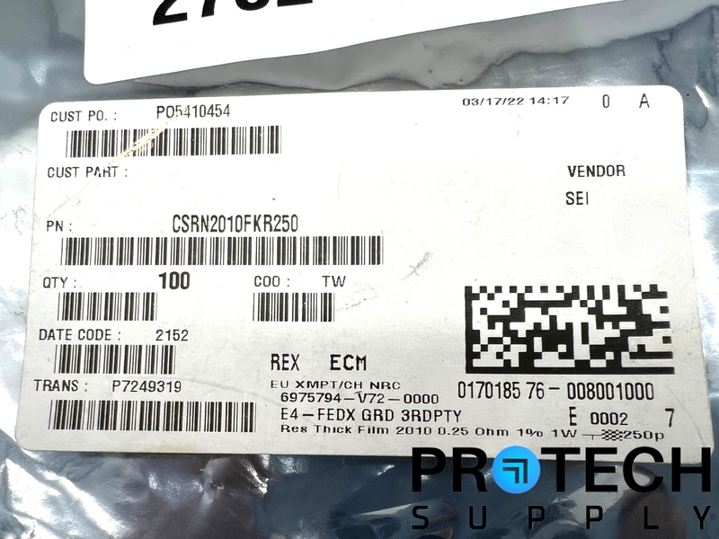 Load image into Gallery viewer, (100/Pk) Stackpole CSRN2010FKR250 Chip Resistor with WARRANTY