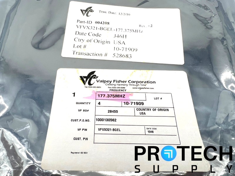 Load image into Gallery viewer, (218/Pk) Valpey Fisher VFVX321-BGEL-177.375 Crystal 177.375MHz NEW with WARRANTY