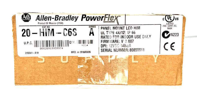 Load image into Gallery viewer, Allen Bradley 20-HIM-C6S Panel Mount LCD HIM NEW with WARRNTY