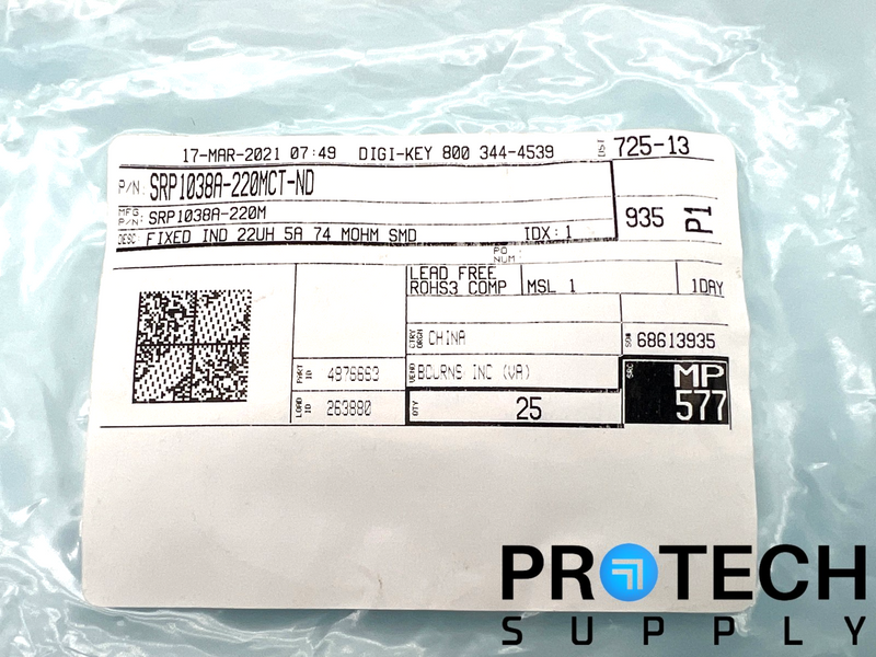 Load image into Gallery viewer, (25/Pk) Bourns SPR1038A-220M Shielded Drum Core Wirewound Inductor with WARRANTY