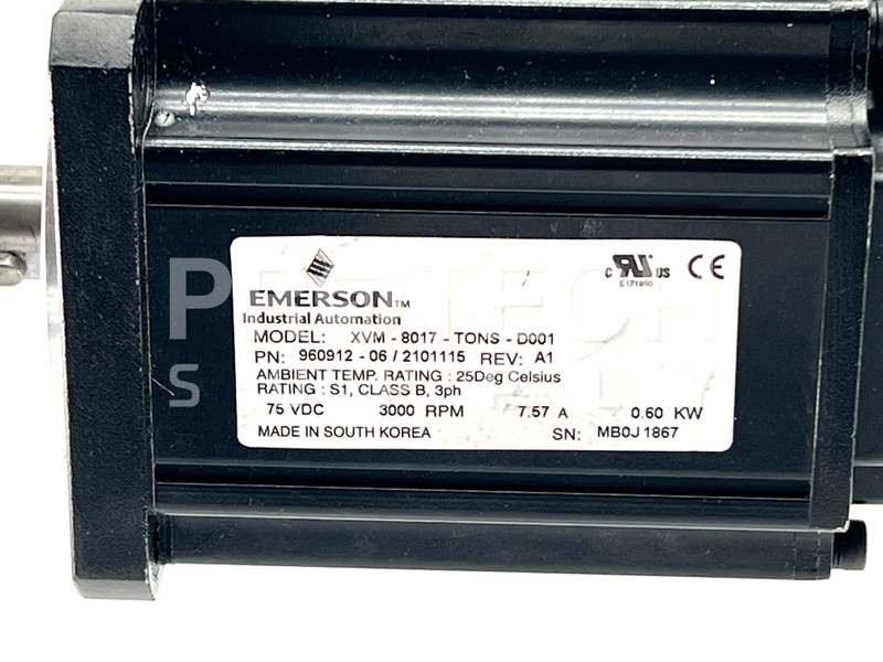 Load image into Gallery viewer, Emerson XVM-8017-TONS-D001 Servo Motor 3000Rpm 75VDC 7.57A GUARANTEED
