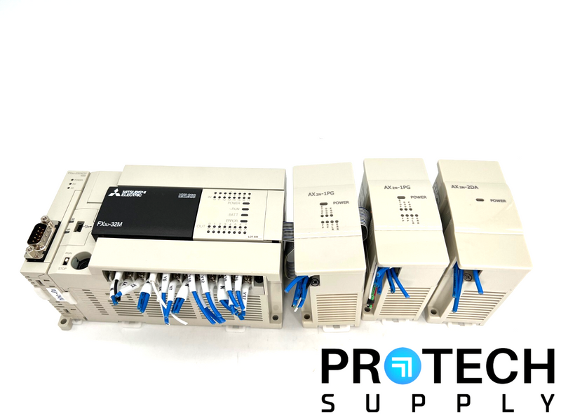 Load image into Gallery viewer, Mitsubishi MELSEC FX3U-32M CPU + AX2N-1PG Programmable Controller w/ WARRANTY